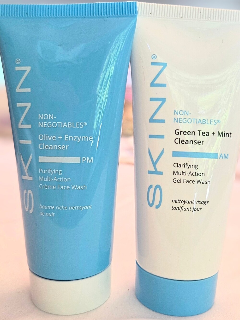 SKINN Non Negotiables AM PM Cleanser Green Tea Mint Olive Enzyme 2ozea Skincare